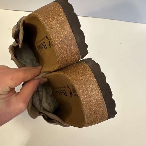 Birkenstock Suede Clogs in Taupe main image 5
